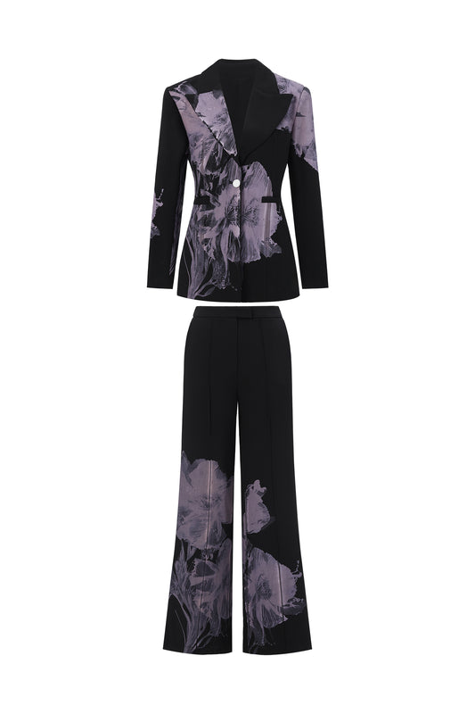 Conjunto Garina com Estampa Floral Assimétrica