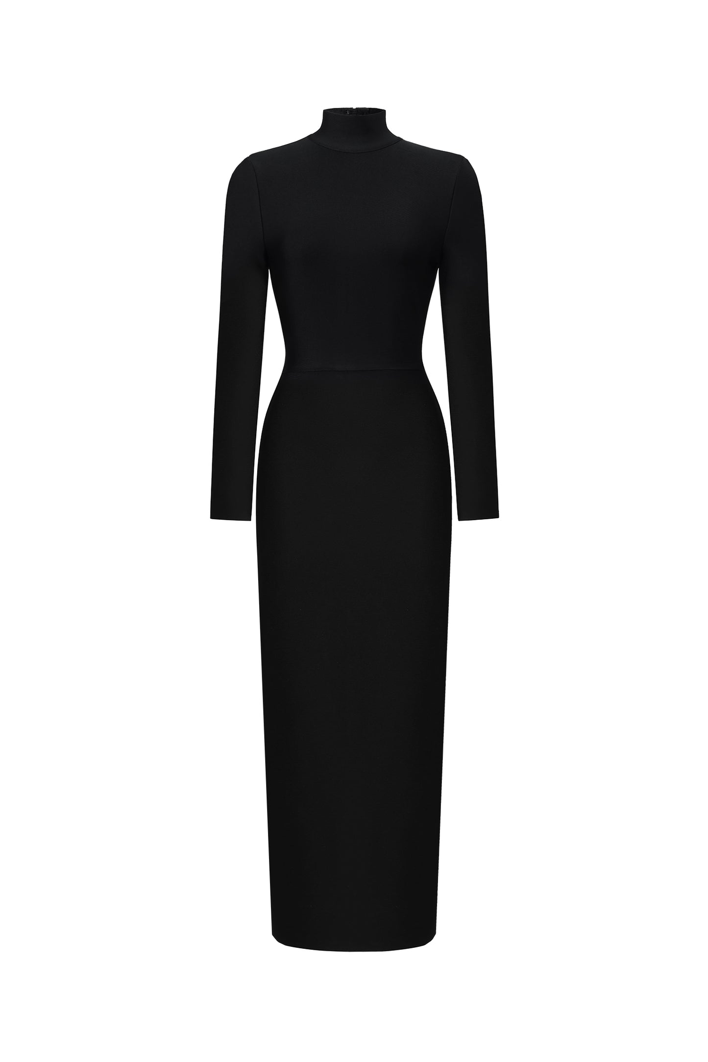 Vestido Maxi Bandage Easton Clássico Gola Alta Manga Longa