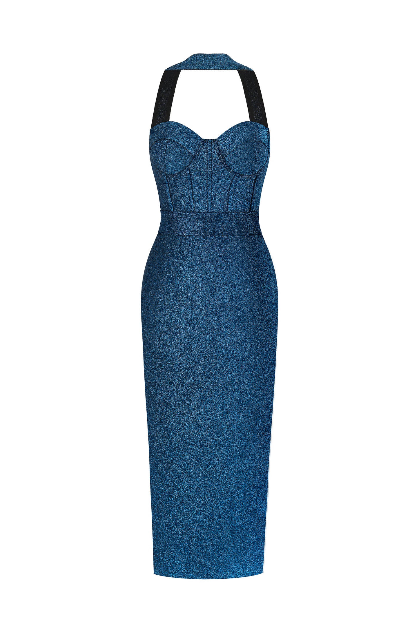 Vestido Midi Hutuny Clássico com Delineado
