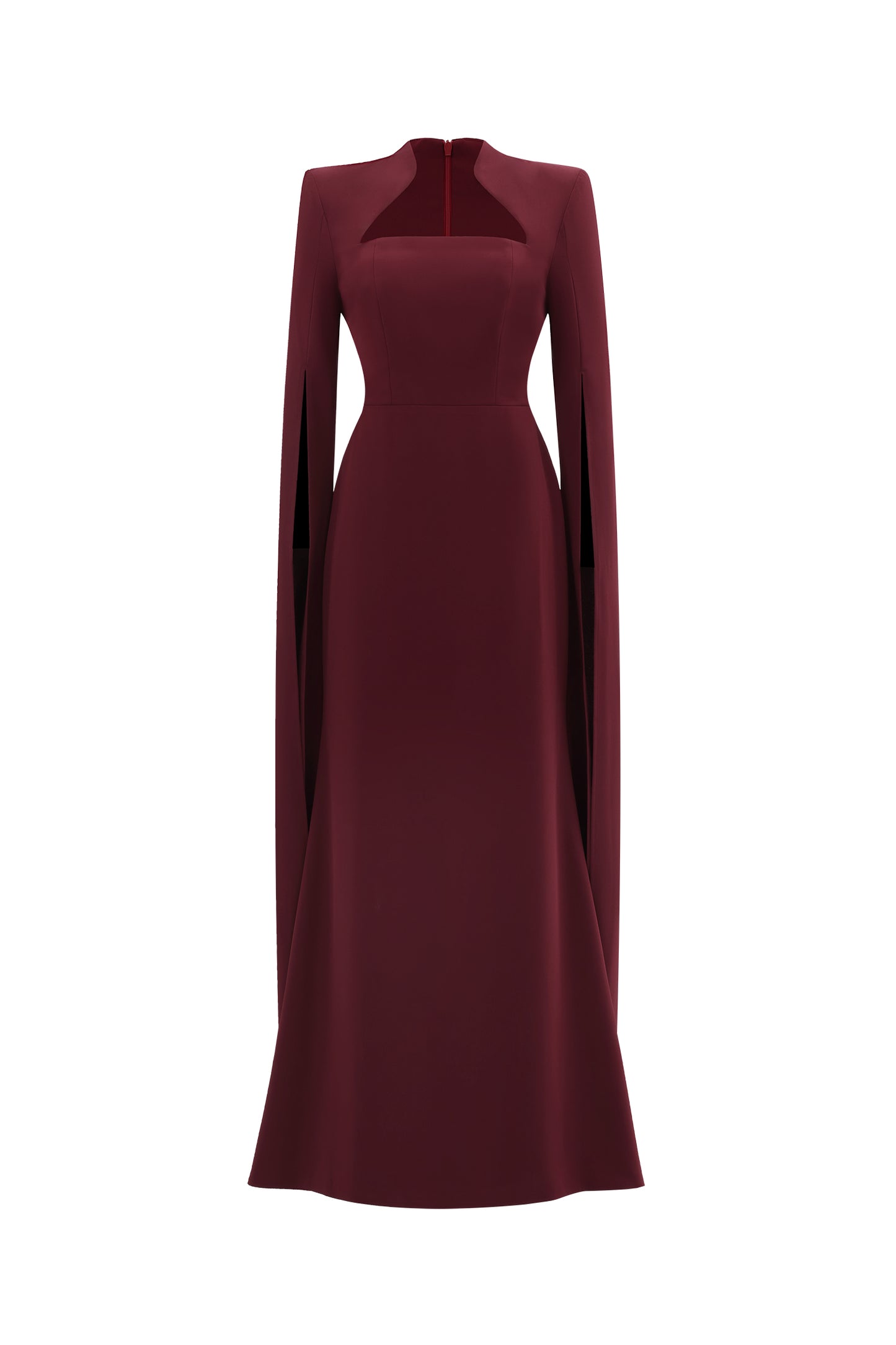 Vestido Maxi Werko com Decote Quadrado Capa Tecida