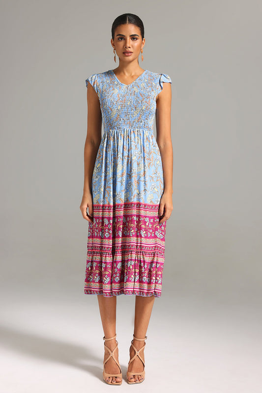 Vestido Midi Saraja com Estampa