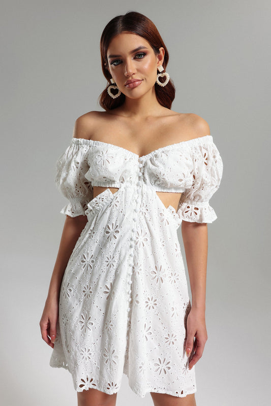 Vestido Susa Mini com Cut-Out e Renda
