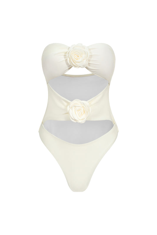 Maiô Pana com Cut-Out Floral