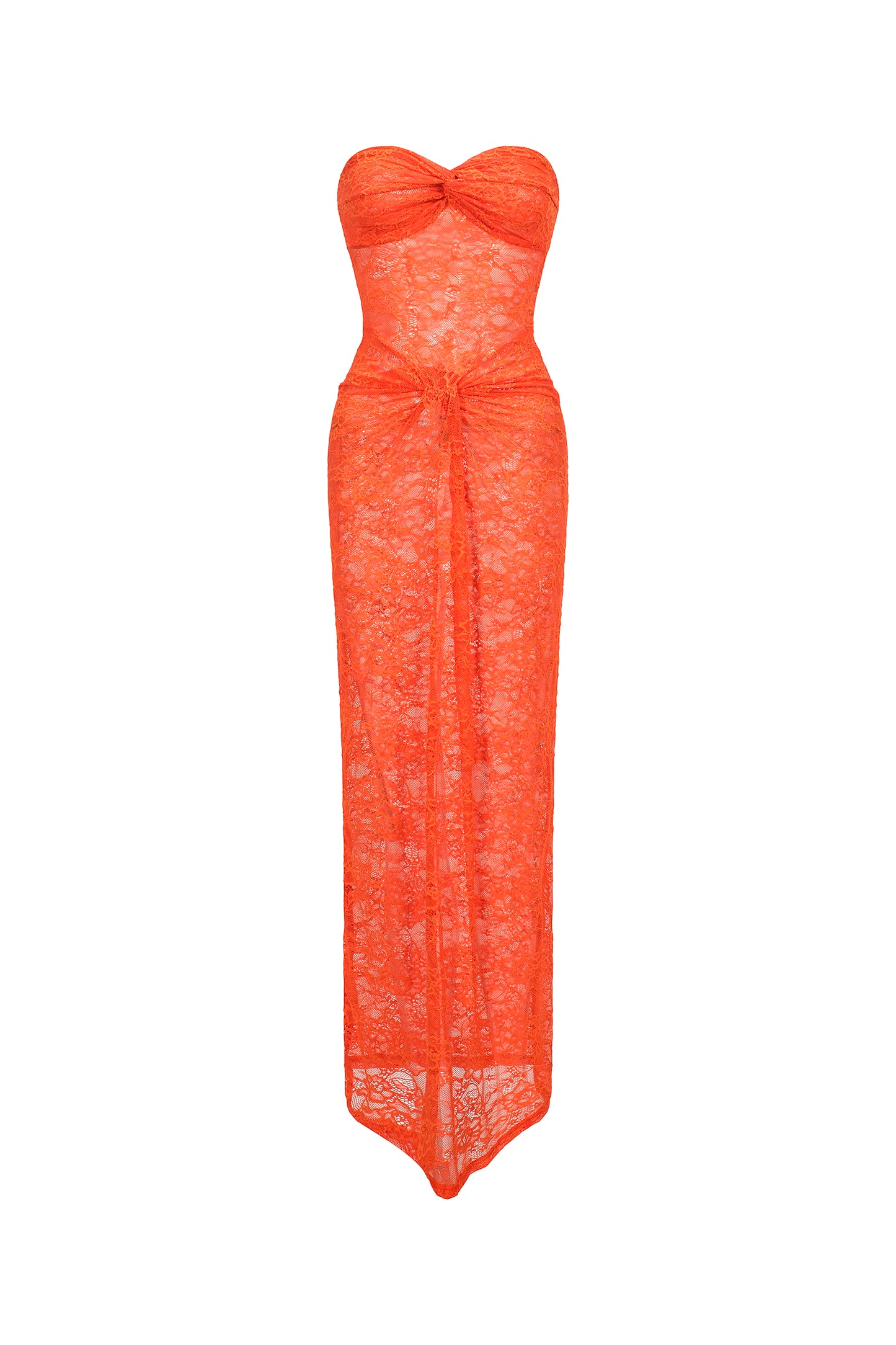 Vestido Selien Longo em Renda sem Mangas
